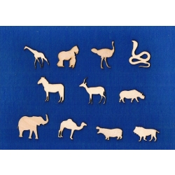 SKLEJKA #3mm Mini ZOO komplet zwierząt 11szt / wysokość zwierzątek od 1,5 cm - 3,5cm / 6969
